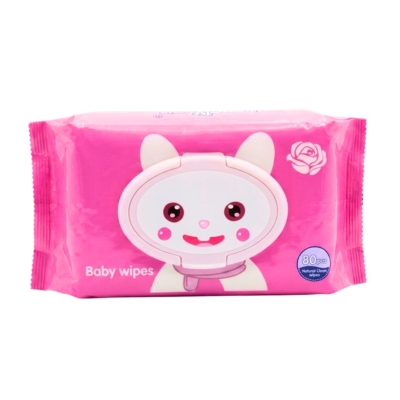 Lovely Baby Wipes ပန္းေရာင္(80pcs)