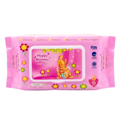 Happy Mammy Wipes Tissue Pink(80'S)