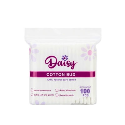 [1040001] Daisy Cotton Bud (Zipper Bag)100Pcs