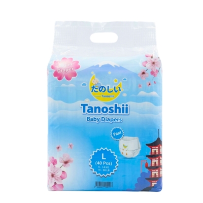 [12200027] Tanoshii Baby Diaper L40