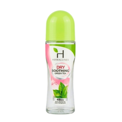 [12080102] Herballines Roll on Dry Soothing GreenTea 75ml