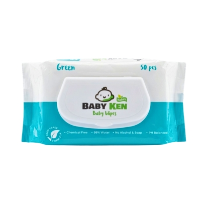 [01020028] Baby Ken Green 50 Baby Wipes